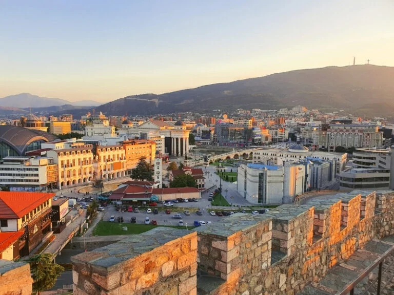 Vistas desde la Fortaleza Kale, Skopje