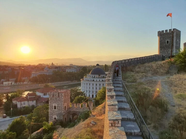 Vistas desde la Fortaleza Kale, Skopje