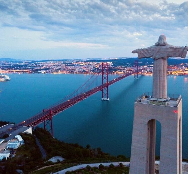 Vista desde el Cristo Rey en Lisboa